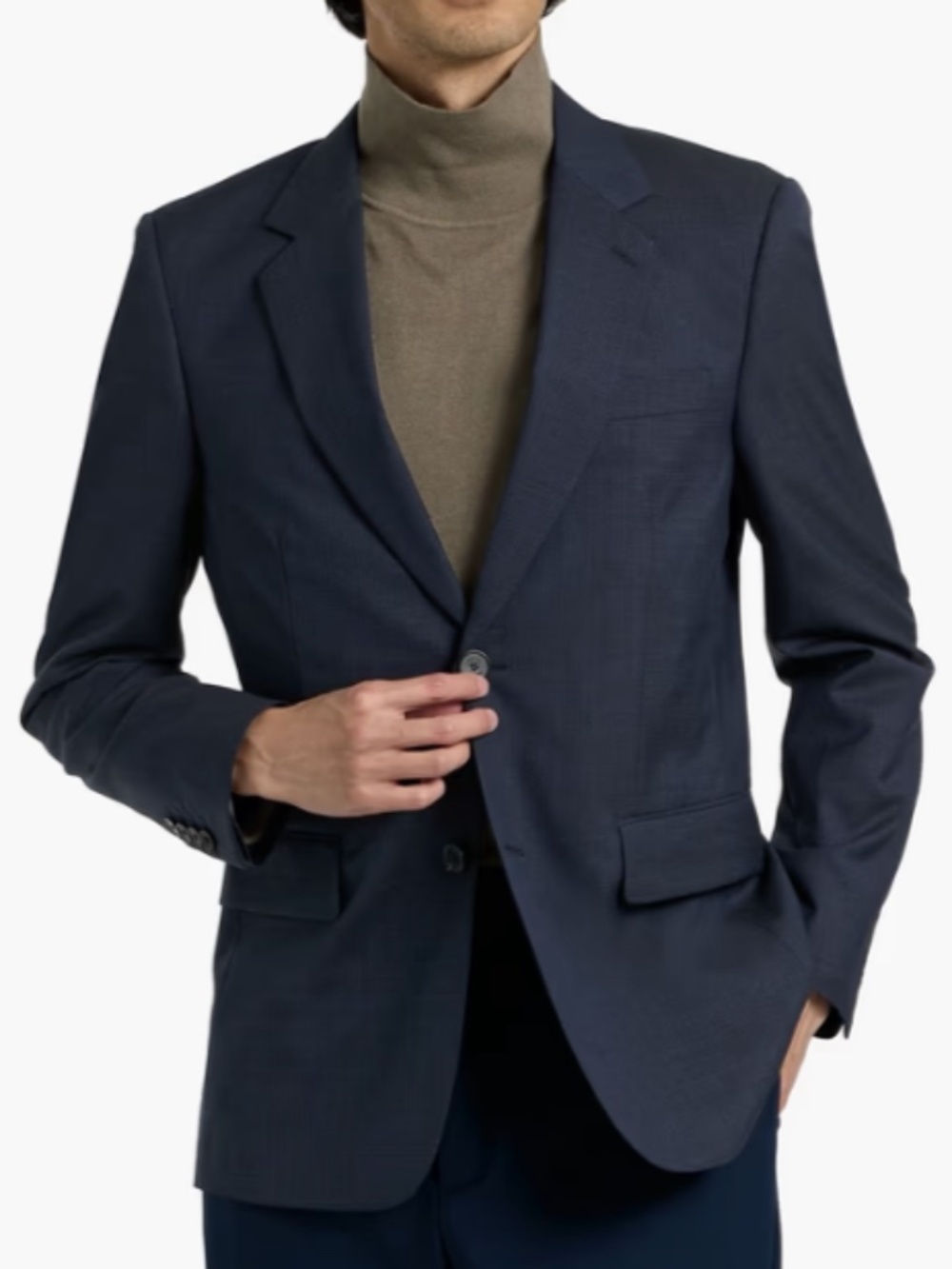 Sandro H23 Formal Tweed Marine Blazer